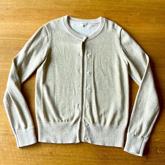 Crewcuts Other - JCrew Crewcuts Girls Gold Lamé Cardigan 14 Years